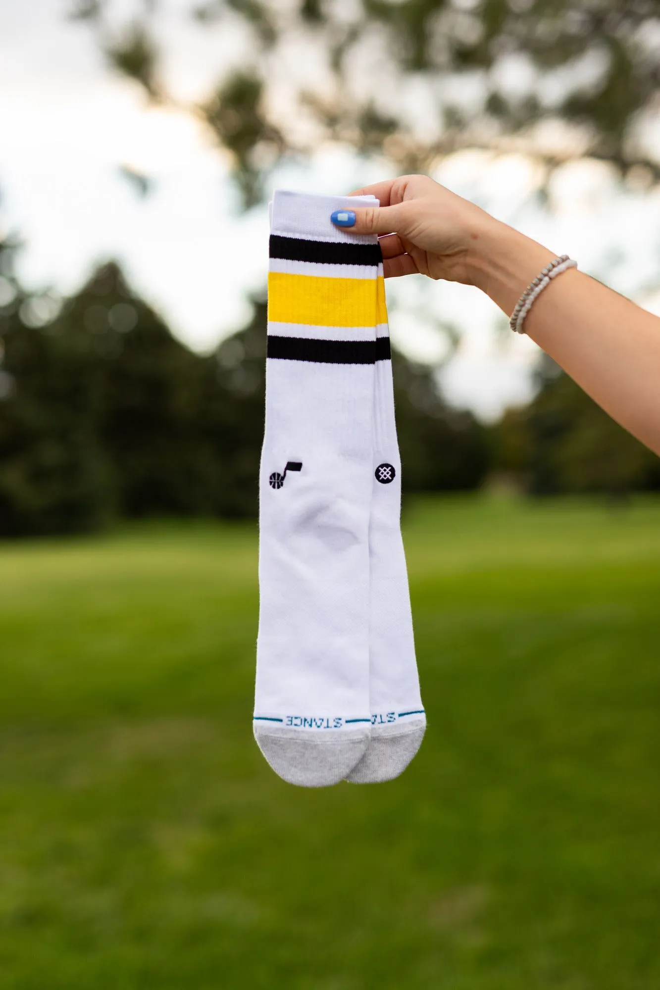 Stripe Tube Utah Sock - White- Stance