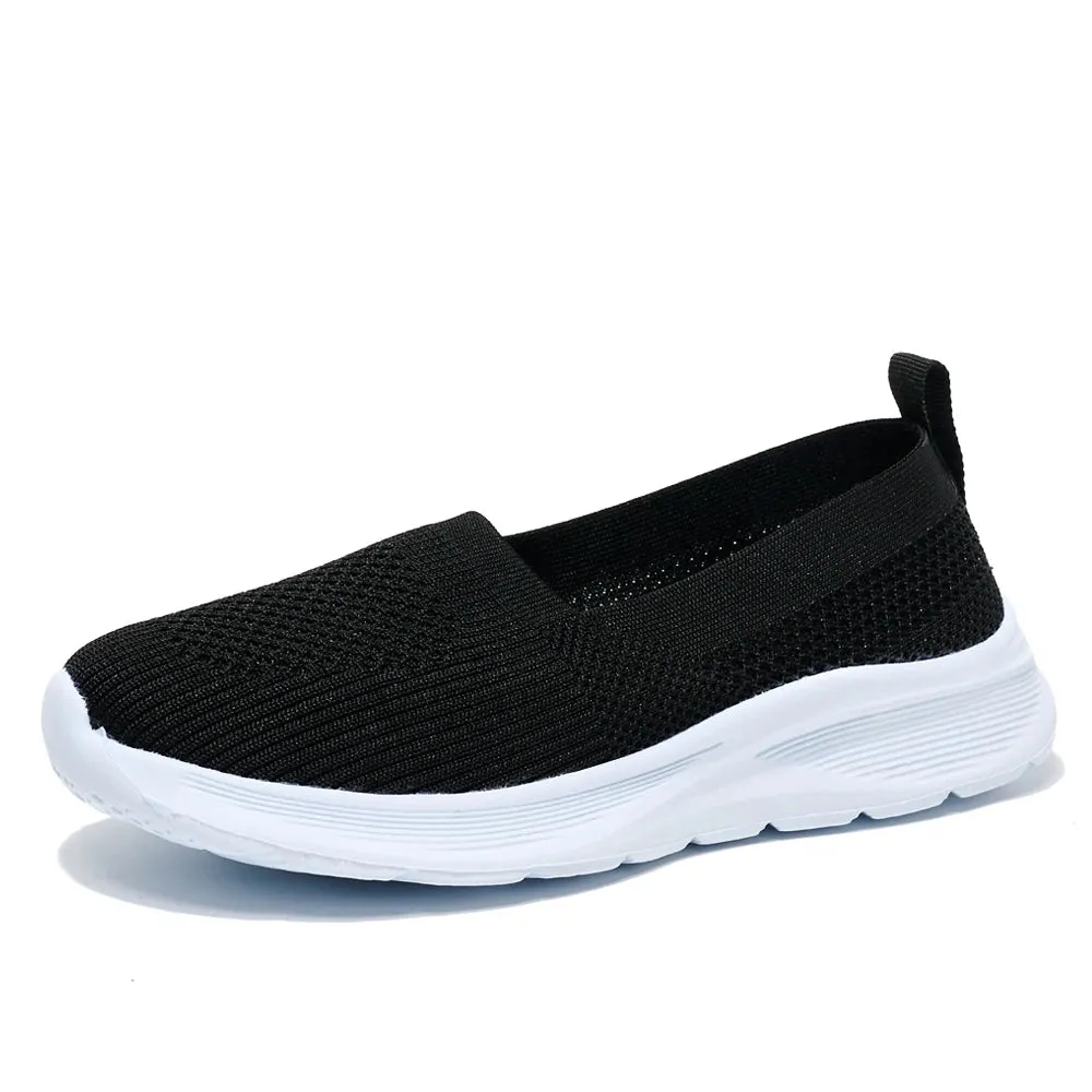 Summer Women Shoes Knitted Sock Women's Sneakers Slip On Shoes Lightweight Flats Women Sports Shoes Plus Size Loafers Plus Size