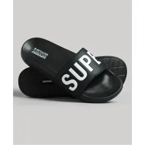 Superdry Mens Code Core Vegan Pool Sliders Black/Optic