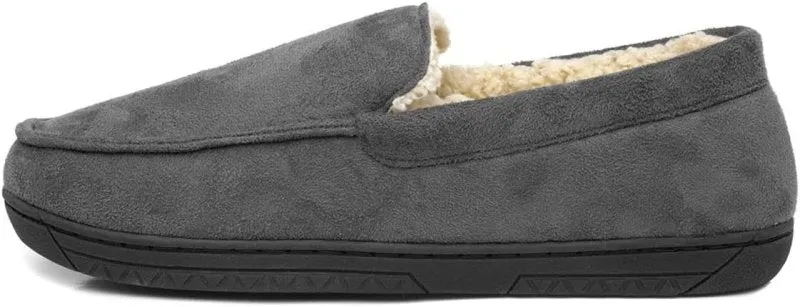 The Slipper Company Otis Mens Grey Moccasin