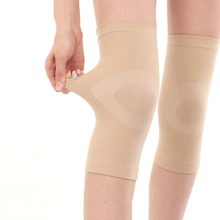 Thin Nylon Stockings Joint Warmth Sports Knee Pads, Specification: L (Skin Color)