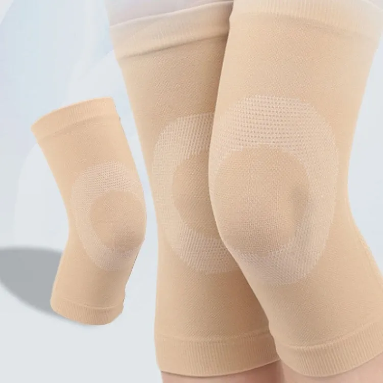 Thin Nylon Stockings Joint Warmth Sports Knee Pads, Specification: L (Skin Color)