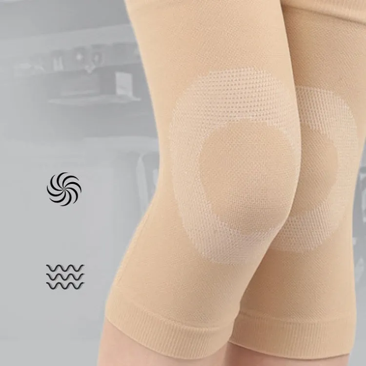 Thin Nylon Stockings Joint Warmth Sports Knee Pads, Specification: L (Skin Color)