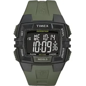 Timex Men's Expedition Rugged Wide Digital CAT Black/Green Watch T49903