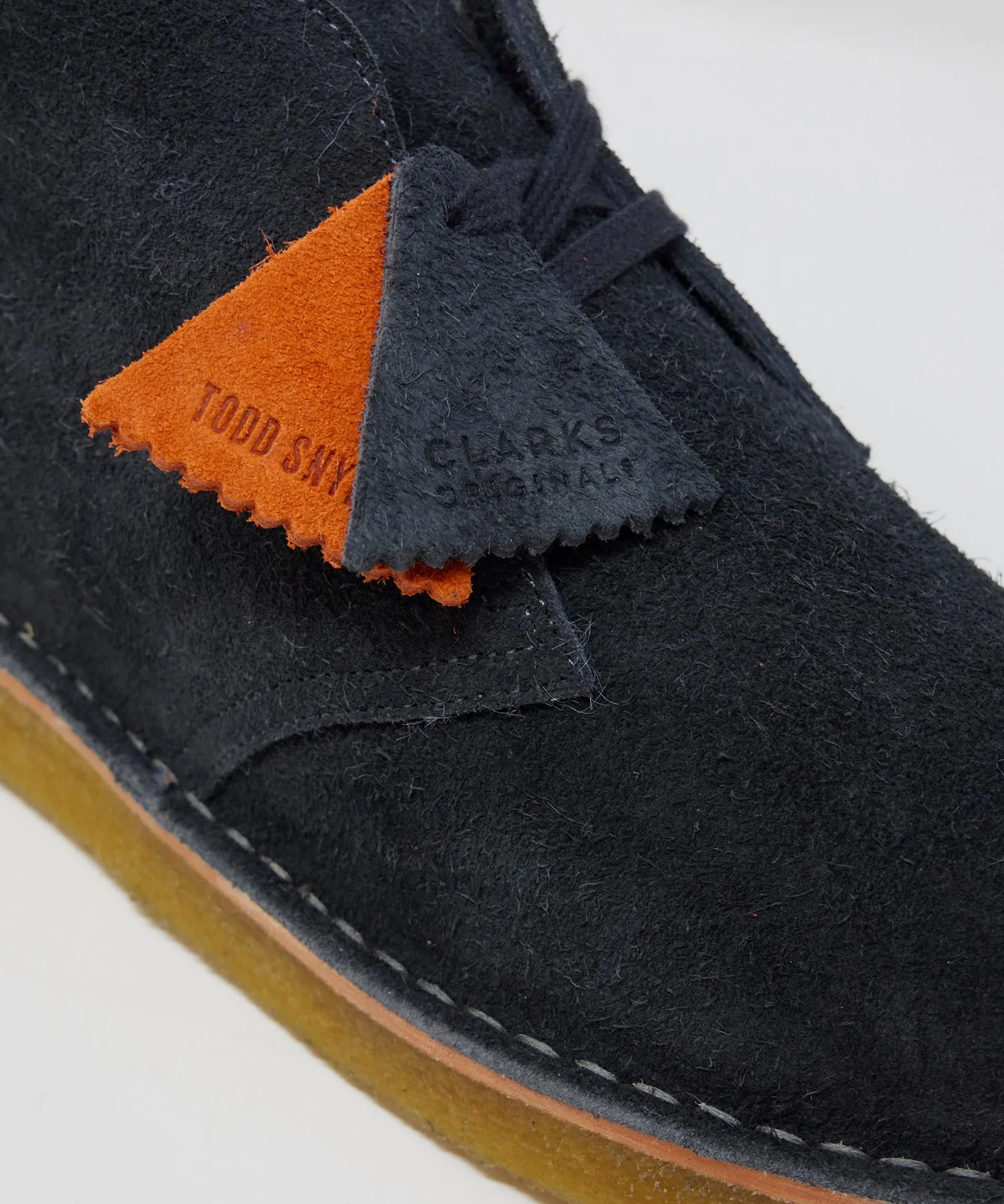 Todd Snyder X Clarks Shearling Desert Boot in Navy