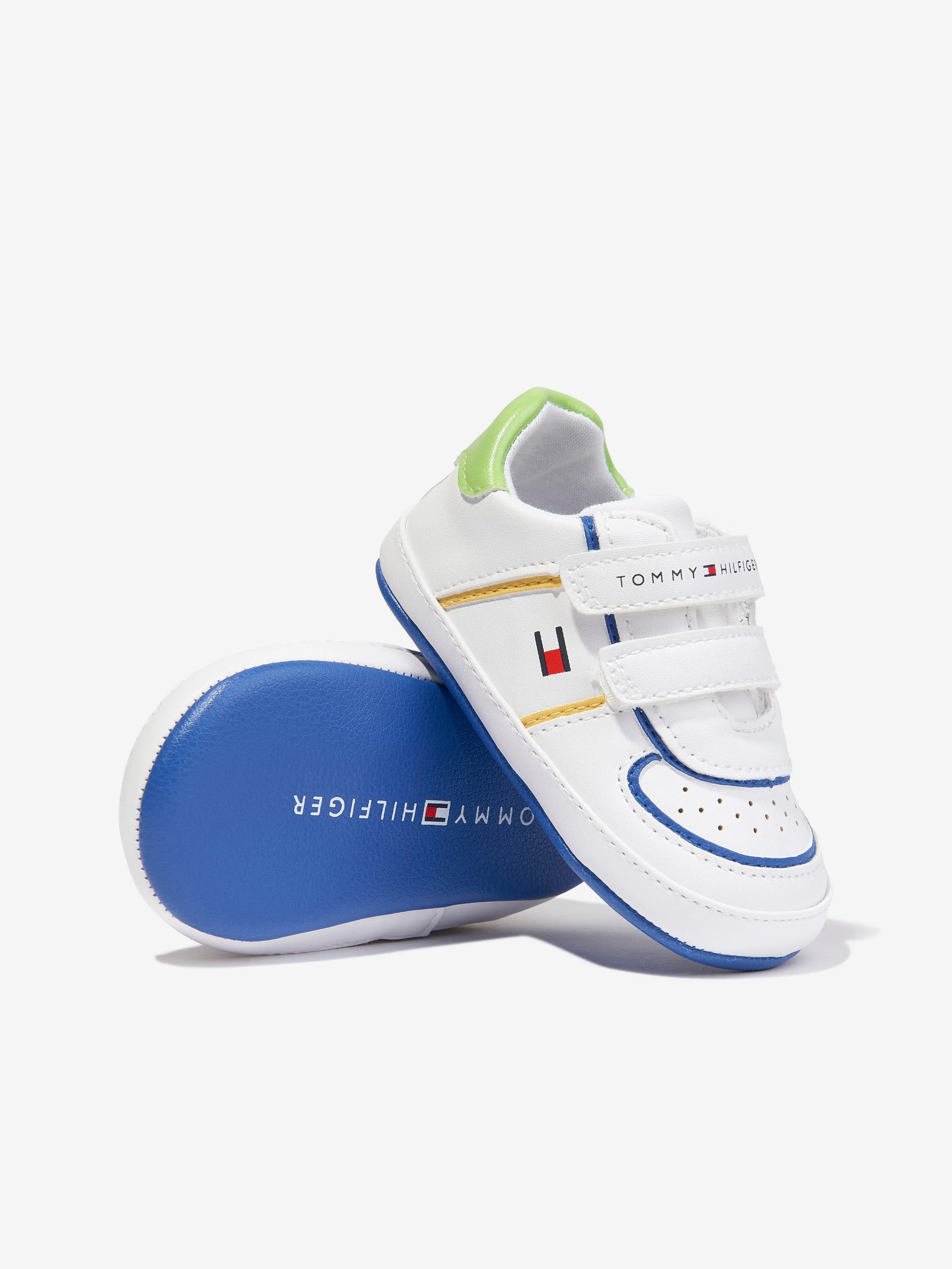 Tommy Hilfiger Baby Boys Velcro Trainers in White