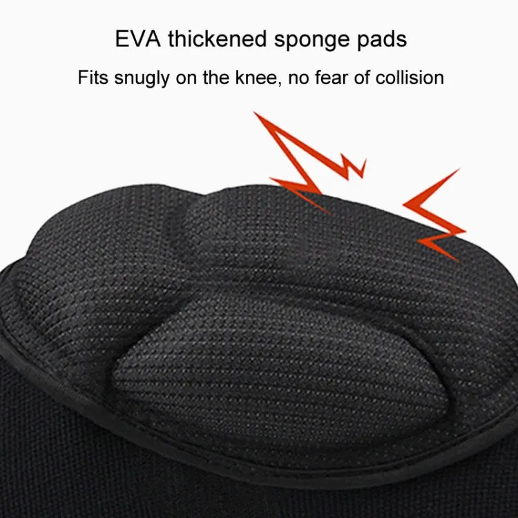 Turtle Shell Sponge Knee Pads Knitted Elbow Pads Thickened Anti-fall Yoga Roller Skating Cycling Protector, Size: M(Black)