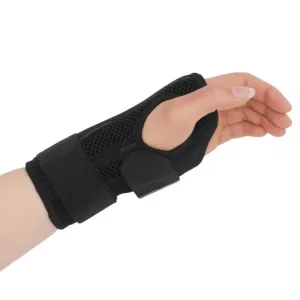 Two-Way Compression Stabilized Support Plate Wrist Brace Fracture Sprain Rehabilitation Wrist Brace, Specification: Left Hand L (Black Grey)