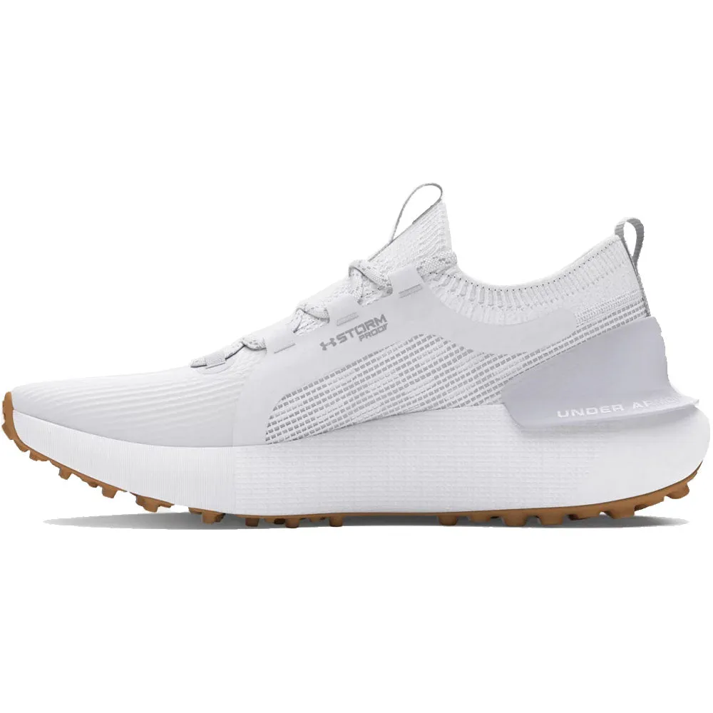 Under Armour Phantom Golf Spikeless Waterproof Shoes - White/White/Mod Gray