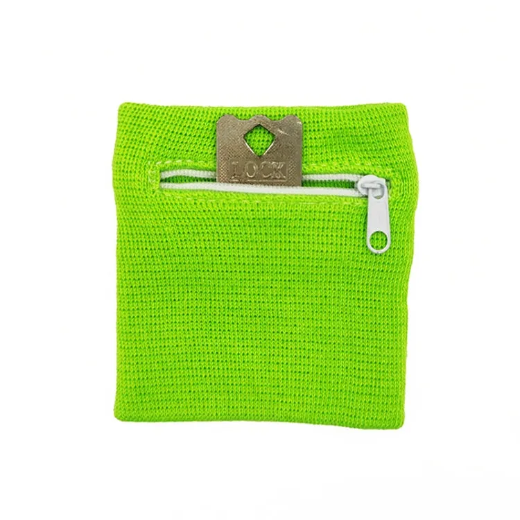 With Zipper Wrist Wallet Key Coin Wrist Bag Personalized Wrist Guard(Green)