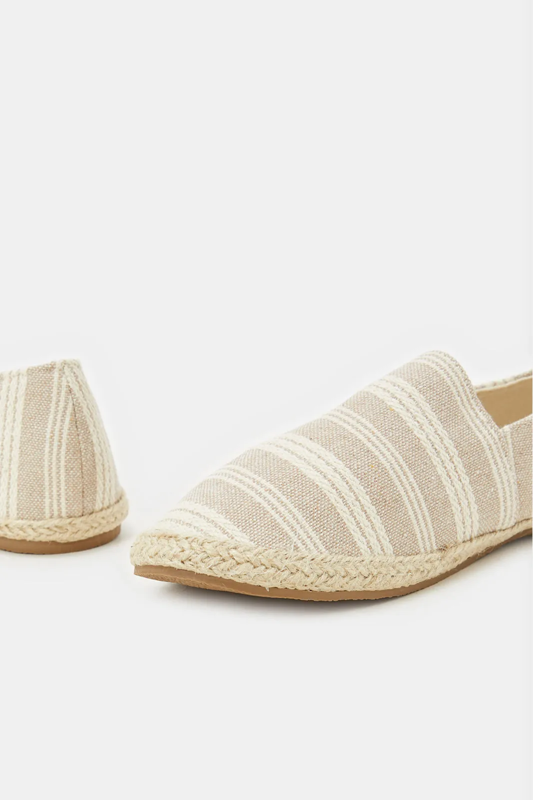 Women Beige Textile Upper Espadrille