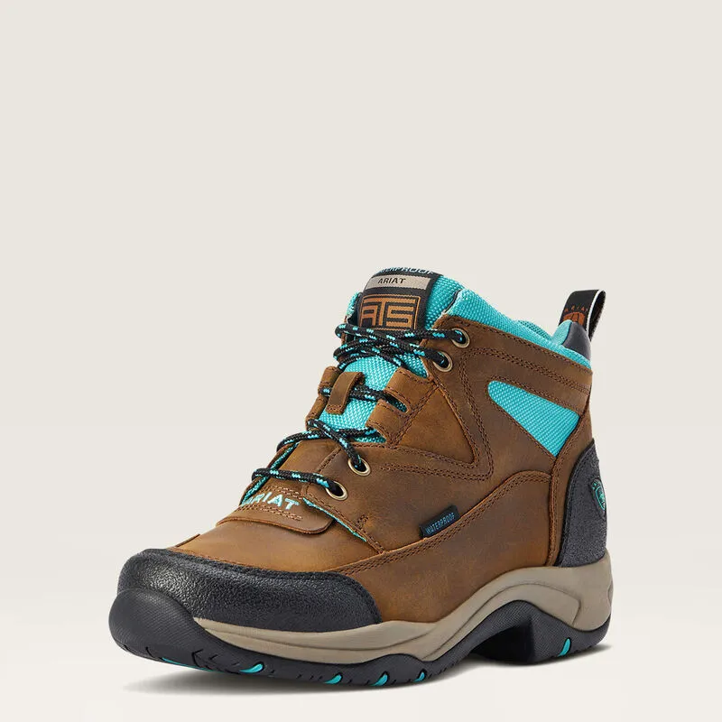 Women's Ariat Brown/Turquoise Waterproof Terrain