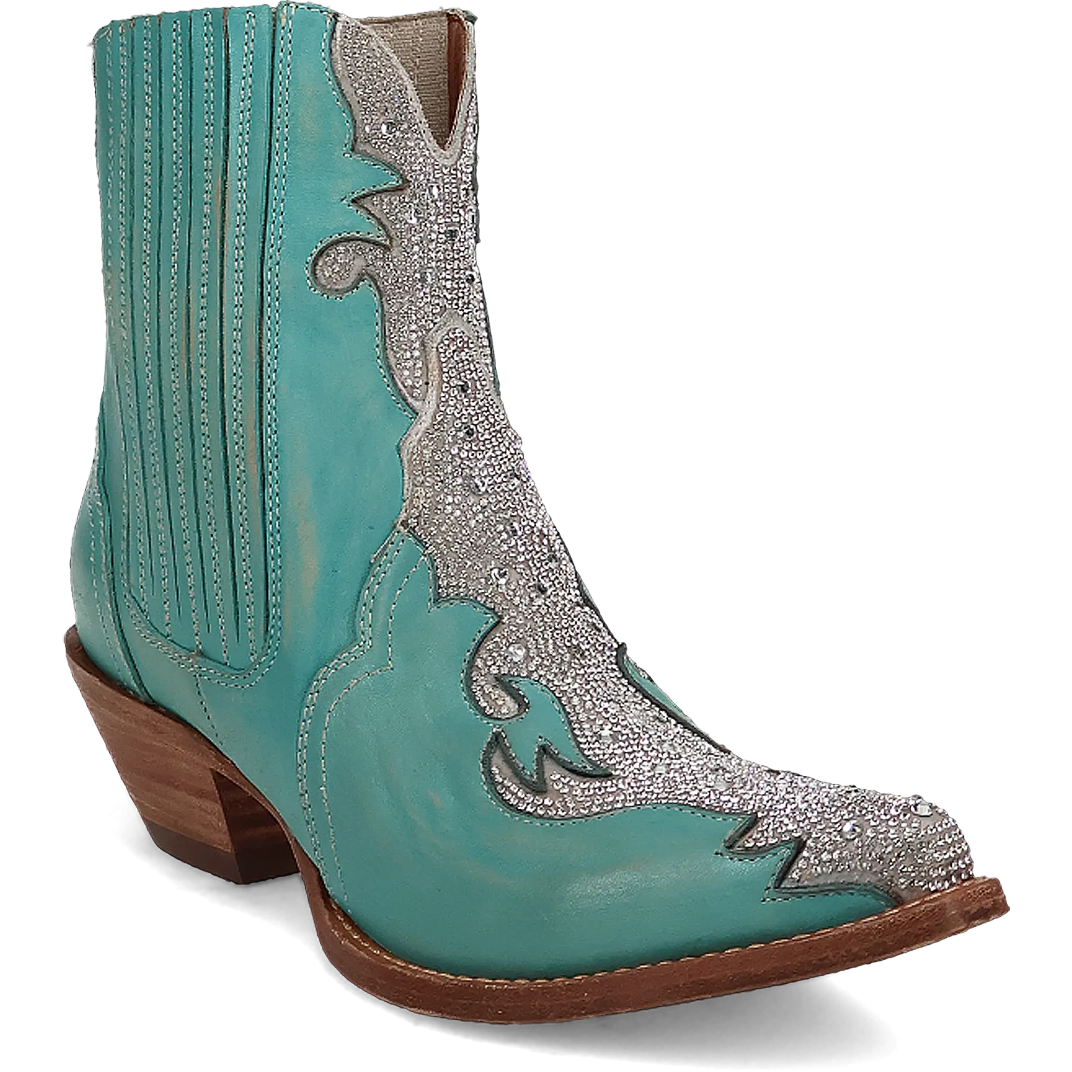 Women's Dan Post Turquoise Crystal Snip Toe Boot