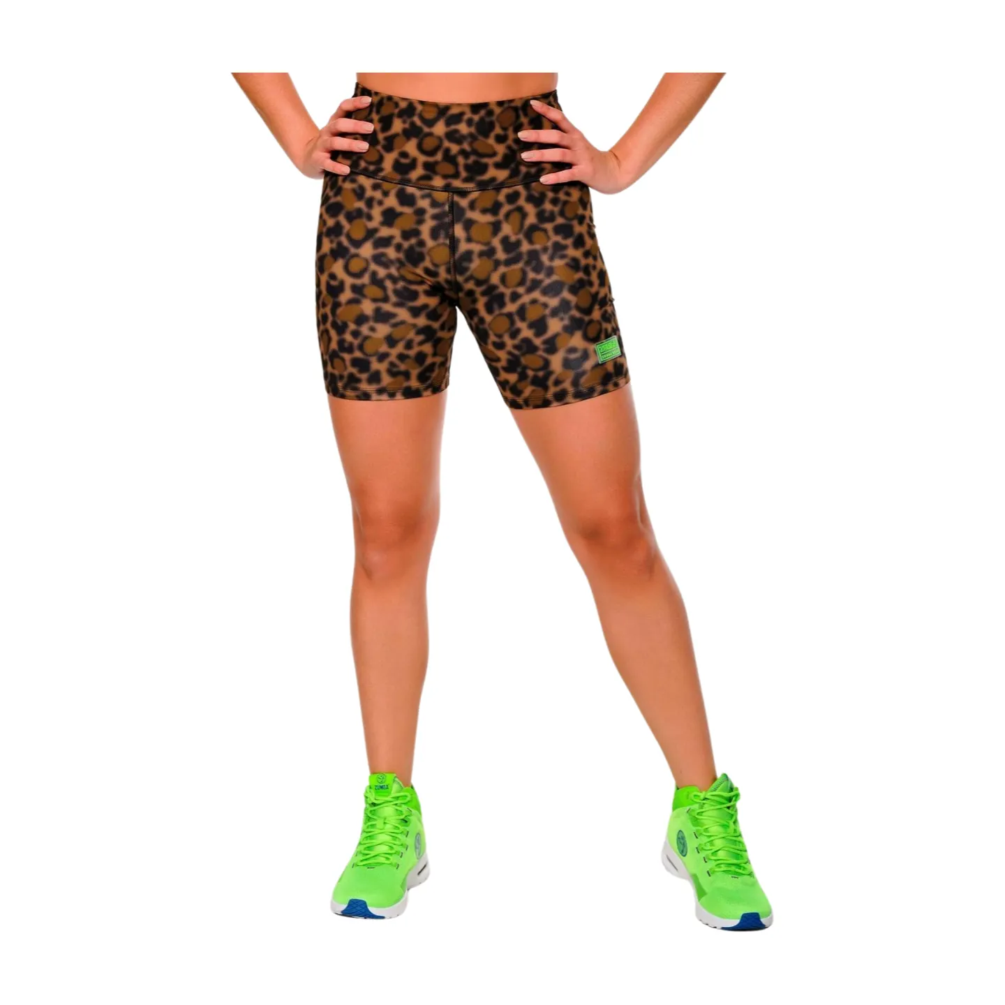 Zumba Animal Expedition High Waisted Biker Shorts