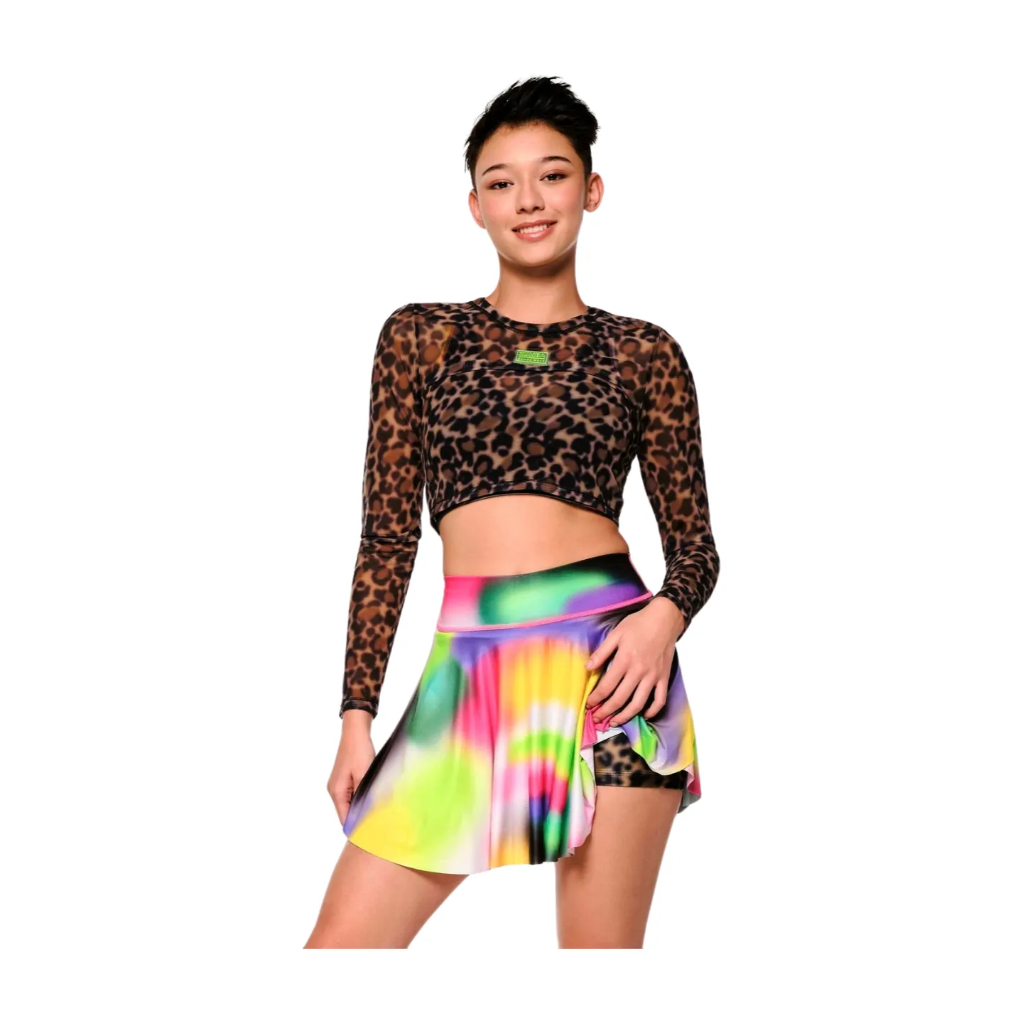 Zumba Animal Expedition Long Sleeve Crop Top